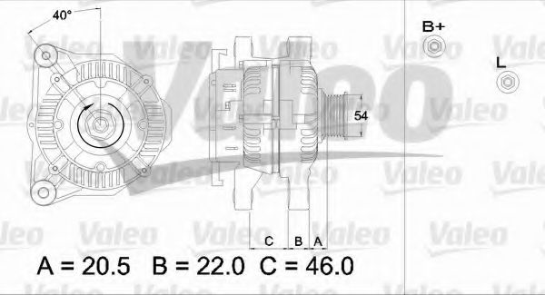 VALEO 437328 Генератор для PEUGEOT (Пежо) VALEO 437328 Генератор для PEUGEOT (Пежо)
