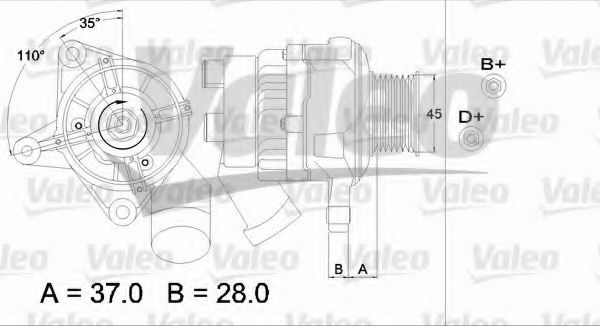 VALEO 437331 Генератор для BMW 7 (Бмв 7) VALEO 437331 Генератор для BMW 7 (Бмв 7)