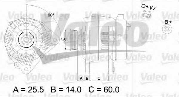 VALEO 437369 Генератор для VOLKSWAGEN T4 MULTIVAN (Фольксваген Т4 мултиvан) VALEO 437369 Генератор для VOLKSWAGEN T4 MULTIVAN (Фольксваген Т4 мултиvан)