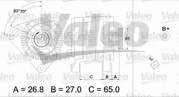 VALEO 437373 Генератор для RENAULT SYMBOL III (Рено Съмбол 3) VALEO 437373 Генератор для RENAULT SYMBOL III (Рено Съмбол 3)