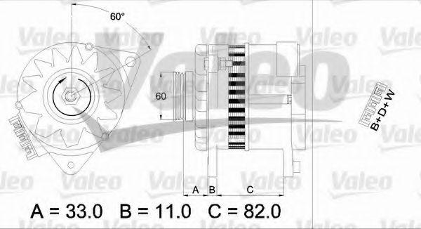 VALEO 437378 Генератор для FORD FIESTA (Форд Фиэста) VALEO 437378 Генератор для FORD FIESTA (Форд Фиэста)