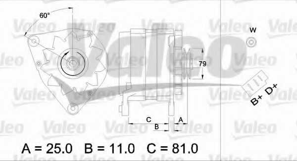 VALEO 437379 Генератор для FORD FIESTA (Форд Фиэста) VALEO 437379 Генератор для FORD FIESTA (Форд Фиэста)