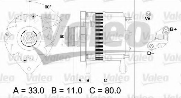 VALEO 437382 Генератор для FORD FIESTA (Форд Фиэста) VALEO 437382 Генератор для FORD FIESTA (Форд Фиэста)