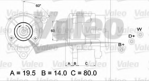 VALEO 437383 Генератор для FORD GRANADA I (Форд Гранада и) VALEO 437383 Генератор для FORD GRANADA I (Форд Гранада и)