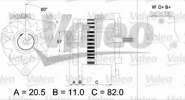 VALEO 437390 Генератор для FORD TRANSIT (Форд Трансит) VALEO 437390 Генератор для FORD TRANSIT (Форд Трансит)