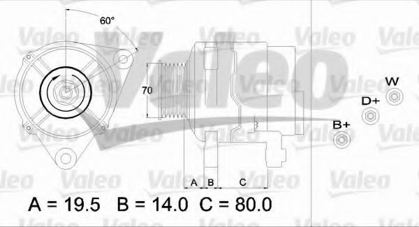 VALEO 437391 Генератор для FORD ORION II (Форд Орион 2) VALEO 437391 Генератор для FORD ORION II (Форд Орион 2)