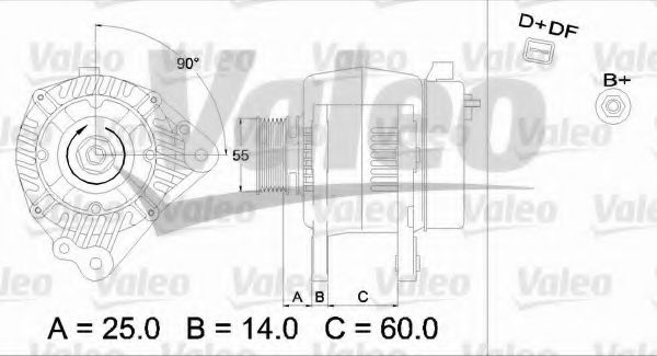 VALEO 437392 Генератор для AUDI 90 (Ауди 90) VALEO 437392 Генератор для AUDI 90 (Ауди 90)