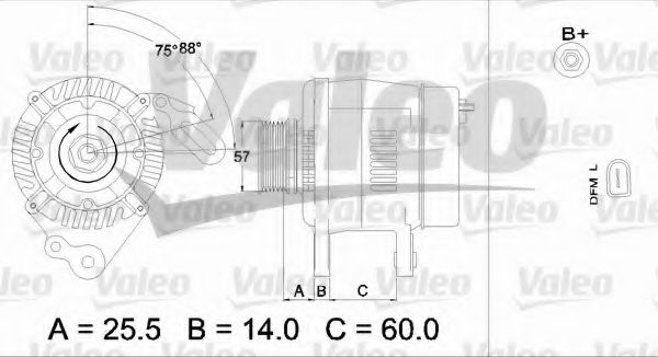 VALEO 437397 Генератор для SKODA FABIA (Шкода Фабиа) VALEO 437397 Генератор для SKODA FABIA (Шкода Фабиа)