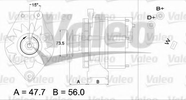 VALEO 437405 Генератор для VOLKSWAGEN POLO (Фольксваген Поло) VALEO 437405 Генератор для VOLKSWAGEN POLO (Фольксваген Поло)