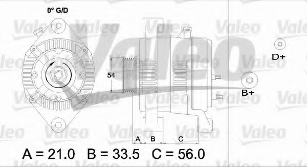 VALEO 437414 Генератор для OPEL ZAFIRA A (Опель Зафира а) VALEO 437414 Генератор для OPEL ZAFIRA A (Опель Зафира а)