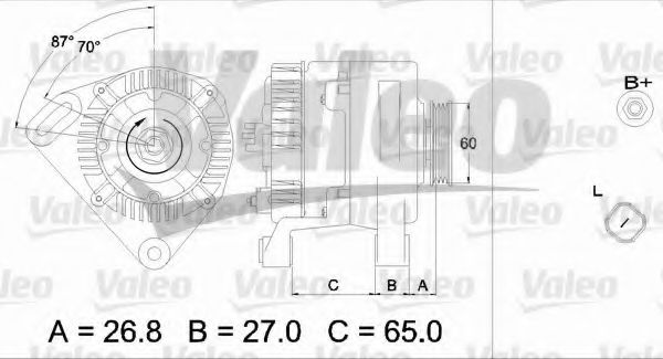 VALEO 437428 Генератор для RENAULT THALIA I (Рено Тхалиа и) VALEO 437428 Генератор для RENAULT THALIA I (Рено Тхалиа и)