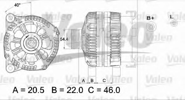 VALEO 437429 Генератор для PEUGEOT 607 (Пежо 607) VALEO 437429 Генератор для PEUGEOT 607 (Пежо 607)