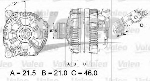 VALEO 437432 Генератор для FORD FIESTA V (Форд Фиеста 5) VALEO 437432 Генератор для FORD FIESTA V (Форд Фиеста 5)
