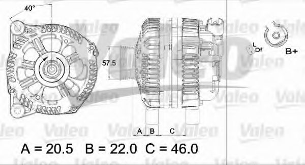 VALEO 437436 Генератор для CITROËN C5 II (CитроËн С5 2) VALEO 437436 Генератор для CITROËN C5 II (CитроËн С5 2)