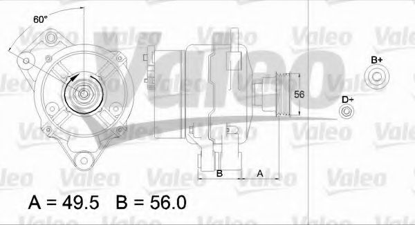 VALEO 437438 Генератор для AUDI 90 (Ауди 90) VALEO 437438 Генератор для AUDI 90 (Ауди 90)