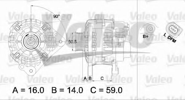 VALEO 437445 Генератор для SKODA FABIA (Шкода Фабиа) VALEO 437445 Генератор для SKODA FABIA (Шкода Фабиа)