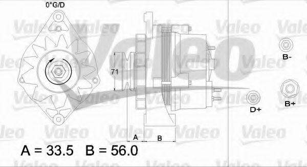 VALEO 437459 Генератор для OPEL CORSA A (Опель Cорса а) VALEO 437459 Генератор для OPEL CORSA A (Опель Cорса а)