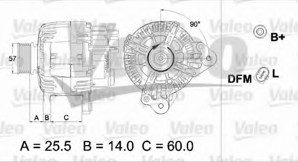 VALEO 437469 Генератор для SKODA YETI (Шкода Йети) VALEO 437469 Генератор для SKODA YETI (Шкода Йети)