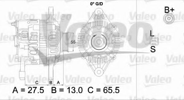 VALEO 437478 Генератор для MAZDA 626 V (Мазда 626 5) VALEO 437478 Генератор для MAZDA 626 V (Мазда 626 5)