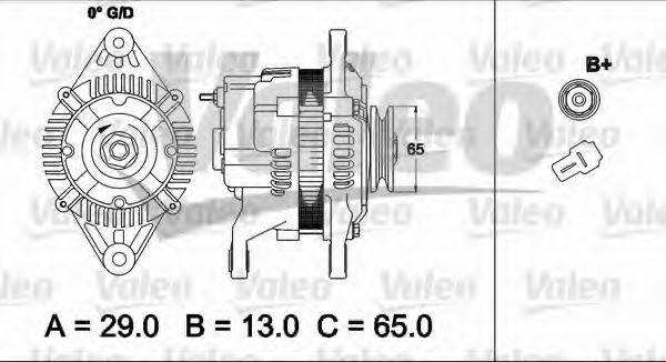 VALEO 437490 Генератор для KIA (Киа) VALEO 437490 Генератор для KIA (Киа)
