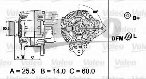 VALEO 437502 Генератор для VOLKSWAGEN RABBIT V (Фольксваген Раббит v) VALEO 437502 Генератор для VOLKSWAGEN RABBIT V (Фольксваген Раббит v)