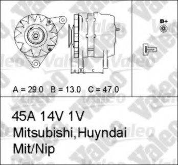 VALEO 436499 Генератор для MITSUBISHI STARION (Митсубиши/митсубиси Старион) VALEO 436499 Генератор для MITSUBISHI STARION (Митсубиши/митсубиси Старион)