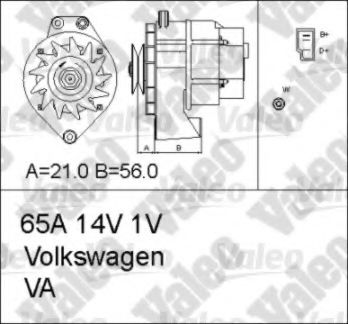 VALEO 436601 Генератор для VOLKSWAGEN JETTA II (Фольксваген Жэтта 2) VALEO 436601 Генератор для VOLKSWAGEN JETTA II (Фольксваген Жэтта 2)