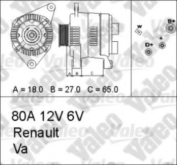 VALEO 436661 Генератор для RENAULT ESPACE III (Рено Эспейс 3) VALEO 436661 Генератор для RENAULT ESPACE III (Рено Эспейс 3)