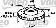 VALEO 186590 Тормозной диск для FIAT DOBLO (Фиат Добло) VALEO 186590 Тормозной диск для FIAT DOBLO (Фиат Добло)