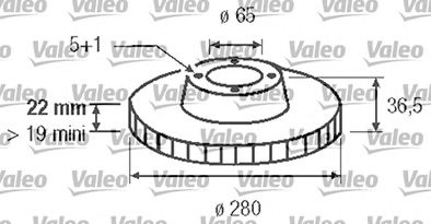 VALEO 186604 Тормозной диск для SEAT TOLEDO II (Сеат Толедо 2) VALEO 186604 Тормозной диск для SEAT TOLEDO II (Сеат Толедо 2)