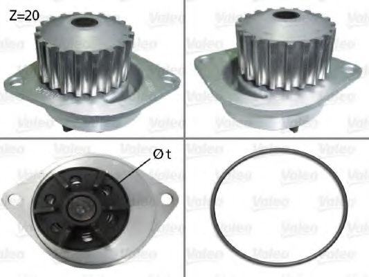 VALEO 506290 Водяной насос для PEUGEOT 206 (Пежо 206) VALEO 506290 Водяной насос для PEUGEOT 206 (Пежо 206)