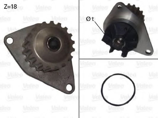 VALEO 506721 Водяной насос для PEUGEOT 207 (Пежо 207) VALEO 506721 Водяной насос для PEUGEOT 207 (Пежо 207)
