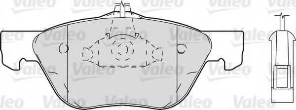 VALEO 598308 Комплект тормозных колодок, дисковый тормоз 