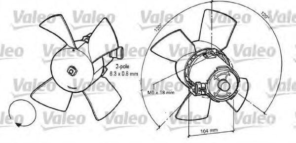 VALEO 696035 Вентилятор, охлаждение двигателя для OPEL CORSA A (Опель Cорса а) VALEO 696035 Вентилятор, охлаждение двигателя для OPEL CORSA A (Опель Cорса а)