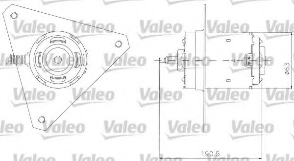 VALEO 698306 Электродвигатель, вентилятор радиатора для PEUGEOT 309 II (Пежо 309 2) VALEO 698306 Электродвигатель, вентилятор радиатора для PEUGEOT 309 II (Пежо 309 2)