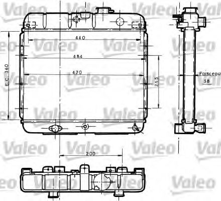 VALEO 730061 Радиатор, охлаждение двигателя для PEUGEOT 305 II (Пежо 305 2) VALEO 730061 Радиатор, охлаждение двигателя для PEUGEOT 305 II (Пежо 305 2)
