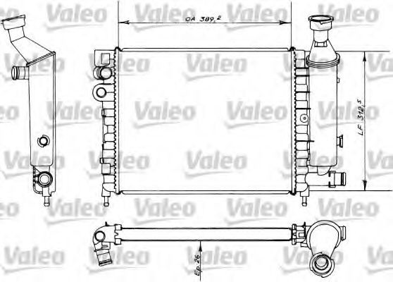 VALEO 730498 Радиатор, охлаждение двигателя 