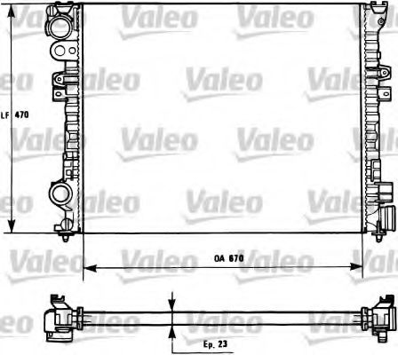 VALEO 731166 Радиатор, охлаждение двигателя 