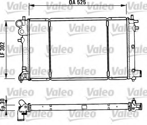 VALEO 731186 Радиатор, охлаждение двигателя для PEUGEOT (Пежо) VALEO 731186 Радиатор, охлаждение двигателя для PEUGEOT (Пежо)