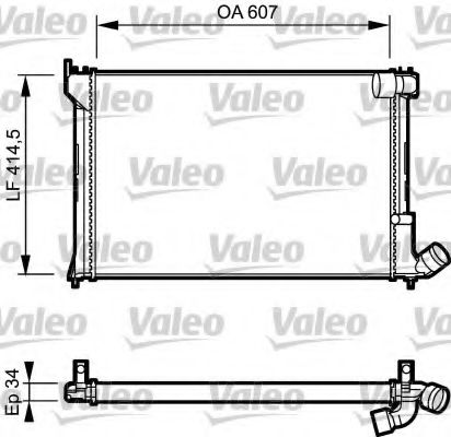VALEO 731297 Радиатор, охлаждение двигателя для CITROëN (Cитроëн) VALEO 731297 Радиатор, охлаждение двигателя для CITROëN (Cитроëн)
