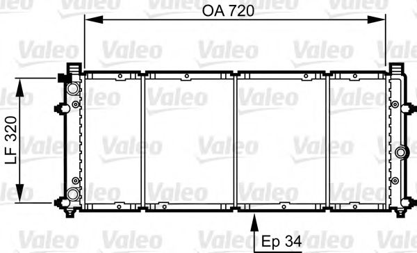 VALEO 731411 Радиатор, охлаждение двигателя для VOLKSWAGEN T4 MULTIVAN (Фольксваген Т4 мултиvан) VALEO 731411 Радиатор, охлаждение двигателя для VOLKSWAGEN T4 MULTIVAN (Фольксваген Т4 мултиvан)
