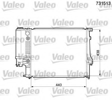 VALEO 731513 Радиатор, охлаждение двигателя 