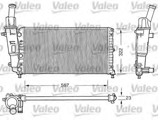 VALEO 731558 Радиатор, охлаждение двигателя 