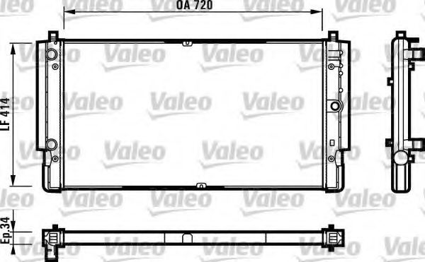 VALEO 731616 Радиатор, охлаждение двигателя для VOLKSWAGEN T4 MULTIVAN (Фольксваген Т4 мултиvан) VALEO 731616 Радиатор, охлаждение двигателя для VOLKSWAGEN T4 MULTIVAN (Фольксваген Т4 мултиvан)
