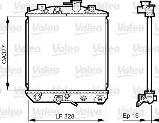 VALEO 731623 Радиатор, охлаждение двигателя для DAIHATSU MIRA II (Дайхатсу Мира 2) VALEO 731623 Радиатор, охлаждение двигателя для DAIHATSU MIRA II (Дайхатсу Мира 2)