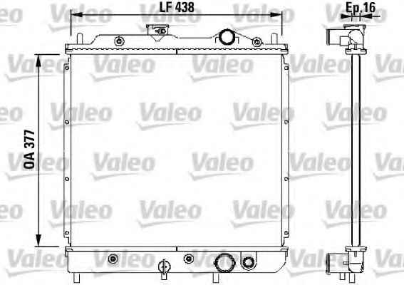 VALEO 731646 Радиатор, охлаждение двигателя для MITSUBISHI LANCER IV (Митсубиши/митсубиси Ланcэр иv) VALEO 731646 Радиатор, охлаждение двигателя для MITSUBISHI LANCER IV (Митсубиши/митсубиси Ланcэр иv)