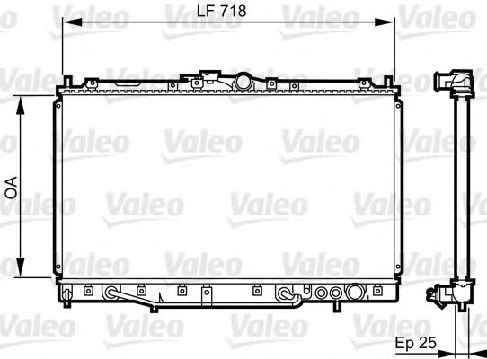VALEO 731650 Радиатор, охлаждение двигателя для MITSUBISHI SIGMA (Митсубиши/митсубиси Сигма) VALEO 731650 Радиатор, охлаждение двигателя для MITSUBISHI SIGMA (Митсубиши/митсубиси Сигма)