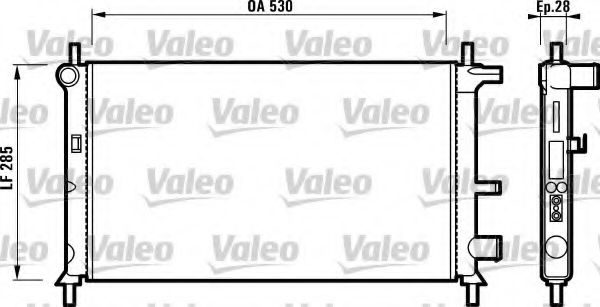 VALEO 731735 Радиатор, охлаждение двигателя 