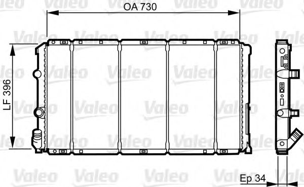 VALEO 732050 Радиатор, охлаждение двигателя для OPEL (Опель) VALEO 732050 Радиатор, охлаждение двигателя для OPEL (Опель)