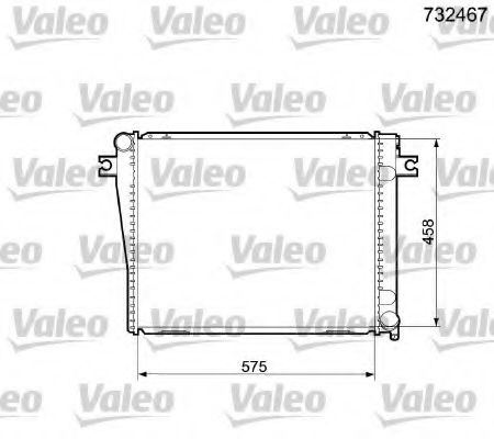 VALEO 732467 Радиатор, охлаждение двигателя для BMW 5 (Бмв 5) VALEO 732467 Радиатор, охлаждение двигателя для BMW 5 (Бмв 5)